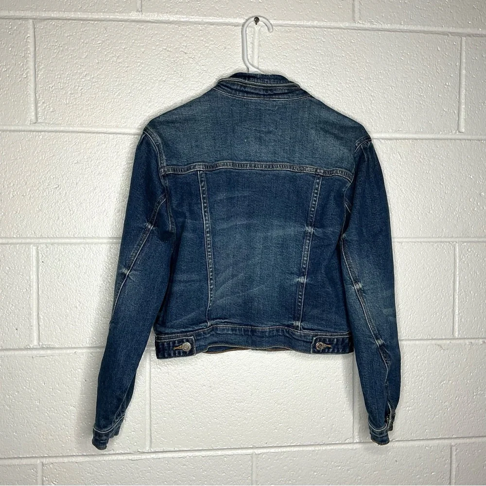 < Vervet Women's Puff Sleeve Trucker Denim Jacket > - Picture 5 of 5